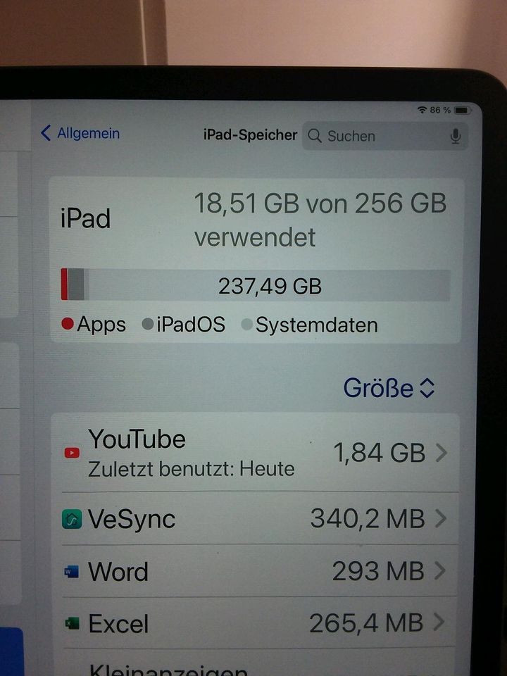 IPad Pro 12.9 Zoll 256 GB Space grey in Rheinstetten