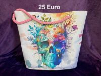 Totenkopf Handtasche Skull Rockabilly  StrandTasche shopper Heiligengrabe - Blumenthal Vorschau