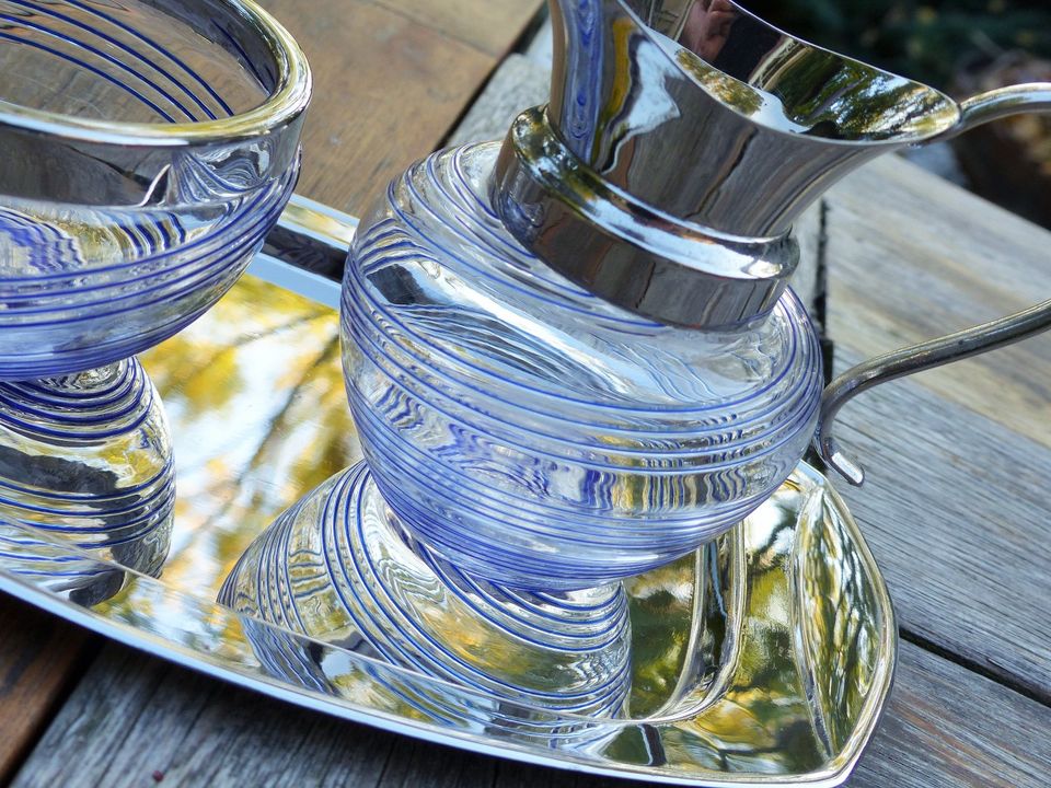 Milch & Zucker Set Glas Mid Century 60/70er DDR Vintage Retro 2er in Leipzig