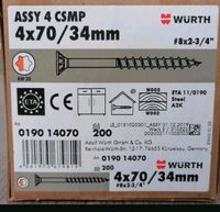 Würth Spanplatten Schrauben 4x70 Hessen - Ranstadt Vorschau