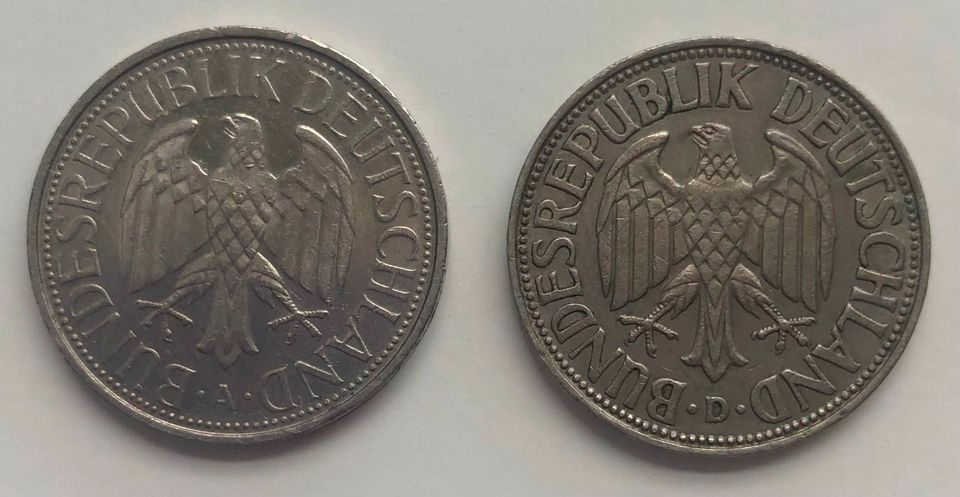 1 Deutsche Mark 1970 "D" / 1992 "A" in Niederzier