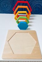 Lernspiel Hexagon Sechseck Puzzle Legespiel Montessori Geometrie Niedersachsen - Burgdorf Vorschau