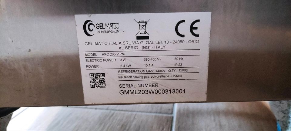 Softeismaschinen Gel Matic HPC 235 V PM HV 254 PM wassergekühlt in Werdau