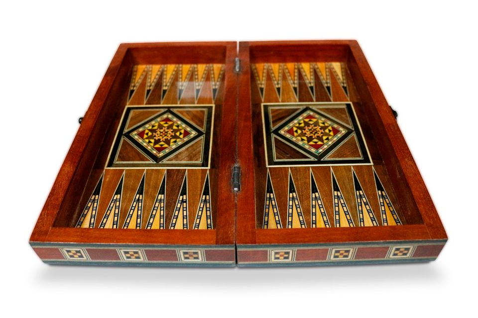 30 cm Holz Backgammon/Schachspiel Brett inkl.Steine&Figuren in Hamburg