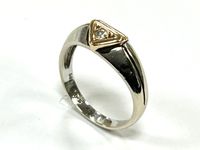 Feiner Ring Weiss Gelb Gold 585/- 14k m Diamant Gr.55 Hannover - Mitte Vorschau