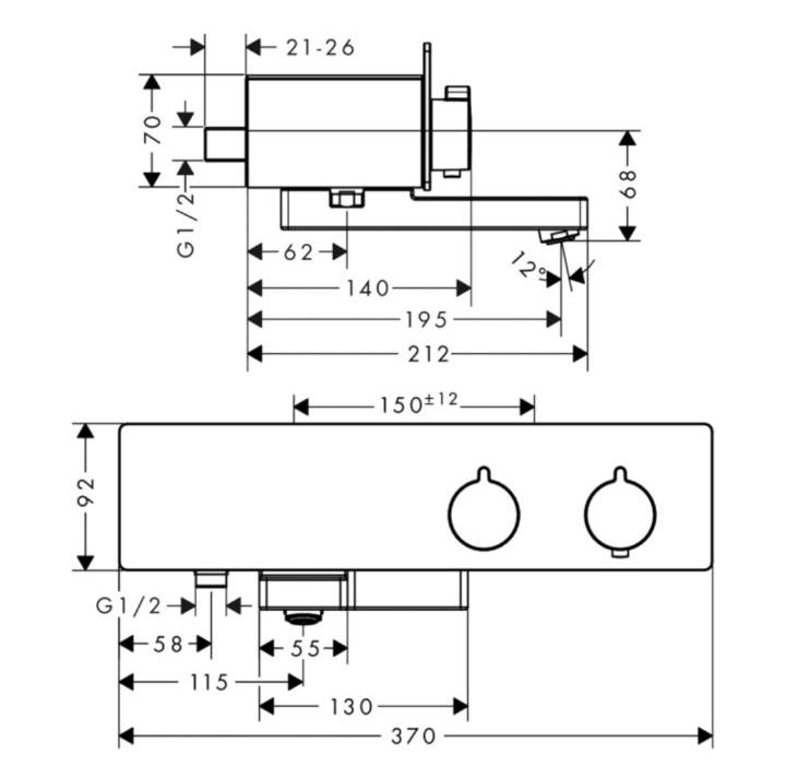 Hansgrohe showertablet 350 (Badewannenarmatur Aufputzarmatur) in Zetel