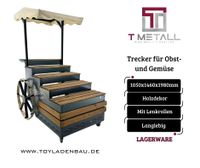 Verkaufsstand, Trecker mit Überdachung für Obst und Gemüse, Angebotsware, Einzelhandel, Obstregal, Gemüseregal, Gemüseschräge, Obststand Nordrhein-Westfalen - Herne Vorschau