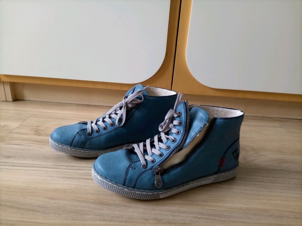 Rieker Schuh, blau, Gr 40 in Maintal