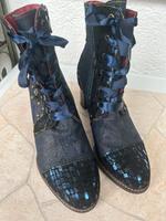 Laura Vita Stiefeletten Leder blau metallic Gr. 41 Berlin - Tempelhof Vorschau
