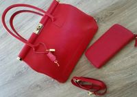 Tasche rot gold Italy Italien Leder Bayern - Triftern Vorschau