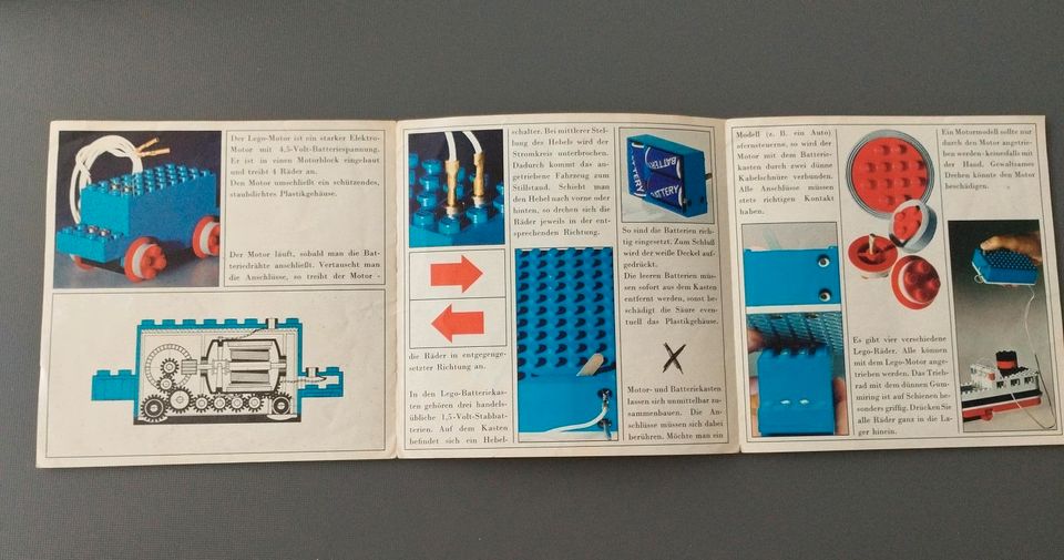 Die Lego Bauanleitung System Der Lego Motor aus den 1970er in Wuppertal