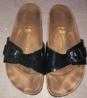 Birkenstock Pantoletten Madrid, Gr. 40, Lack, schwarz Hessen - Taunusstein Vorschau