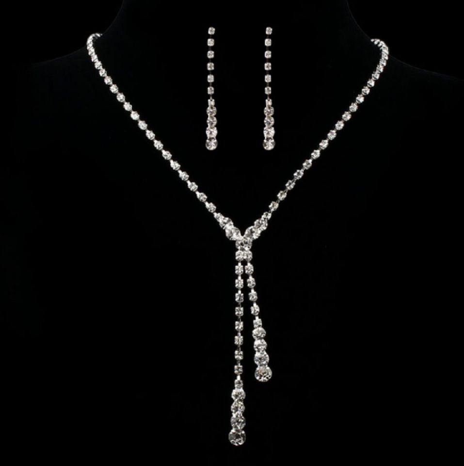 Set COLLIER Halskette Schmuck Strass BRAUTSCHMUCK HOCHZEIT BRAUT in Tettnang