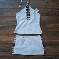 Neu Zara Minirock M Top weiß Cut Out 36/38 Nordrhein-Westfalen - Kerpen Vorschau