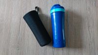 Koziol Trinkflasche 500ml Sportflasche Neoprenhülle blau türkis Sachsen-Anhalt - Oebisfelde-Weferlingen Vorschau