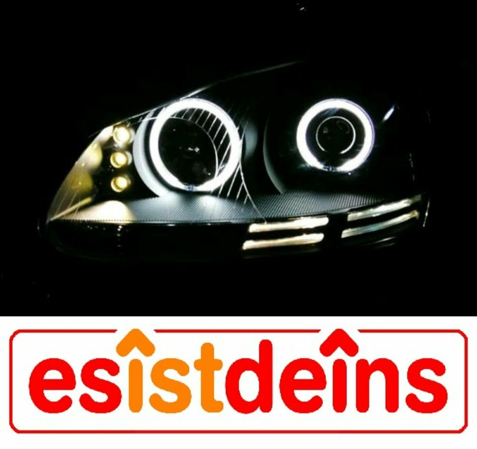 VW Golf 5 V /Jetta Typ 1K CCFL Scheinwerfer Set Bj(03-08) schwarz in Quickborn