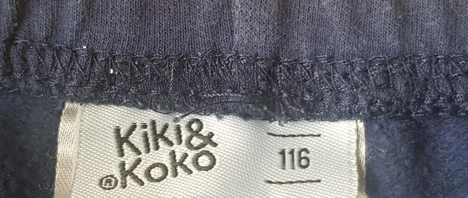 Leggings Kiki & Koko, Glitzer-Blau, Neuwertig, Gr. 116 in Frankfurt am Main