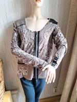 Jacke Langarmshirt Gr.XL Biba braun beige schwarz Pullover Sachsen - Dippoldiswalde Vorschau