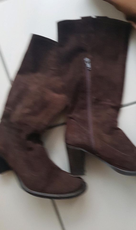 Echt Leder Langschaft Stiefel 5thAvenue,Yessica rot braun Mix,36 in Saarbrücken