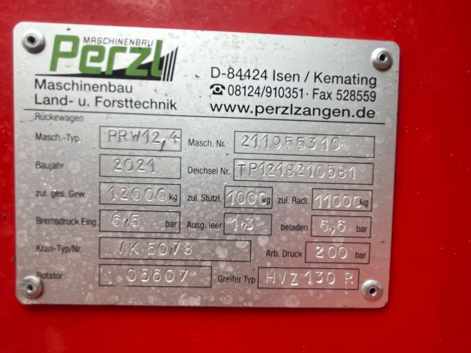 Perzl 12.4 Rückewagen Bj. 2021 in Vaterstetten