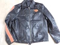 Lederjacke im Biker Stil- schwarz-orange- Gr. M Sachsen - Chemnitz Vorschau