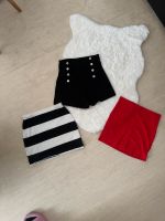 Schwarze Highwaist Hotpant, 2x Mini Rock, Glitzer Shorts Baden-Württemberg - Mannheim Vorschau