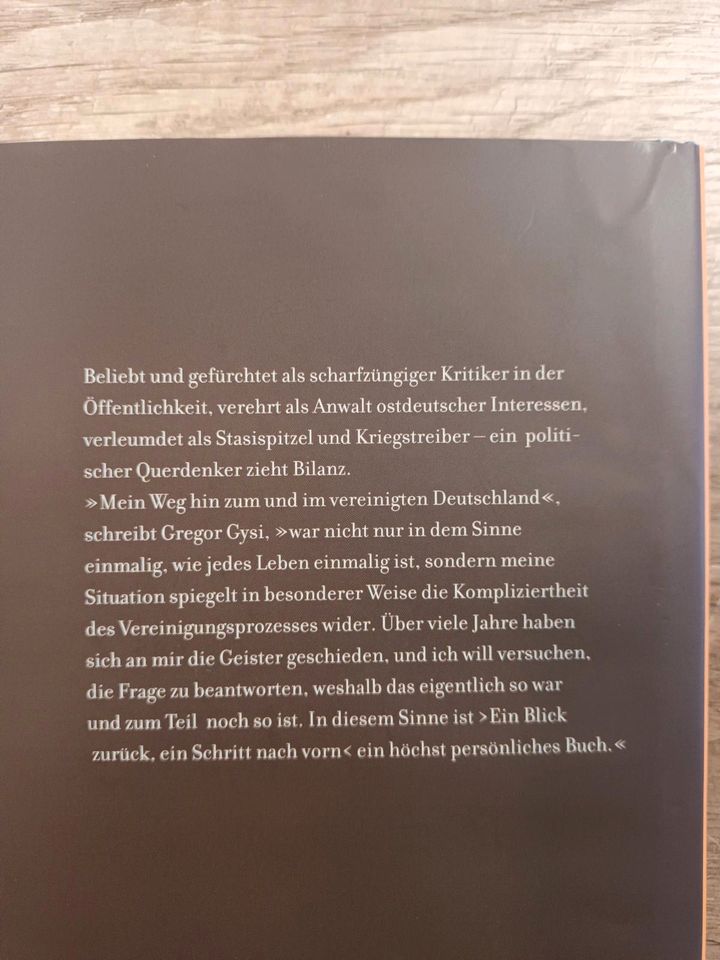 Gregor Gysi "Ein Blick zurück, ein Schritt nach vorn", Biografie in Lübbecke 