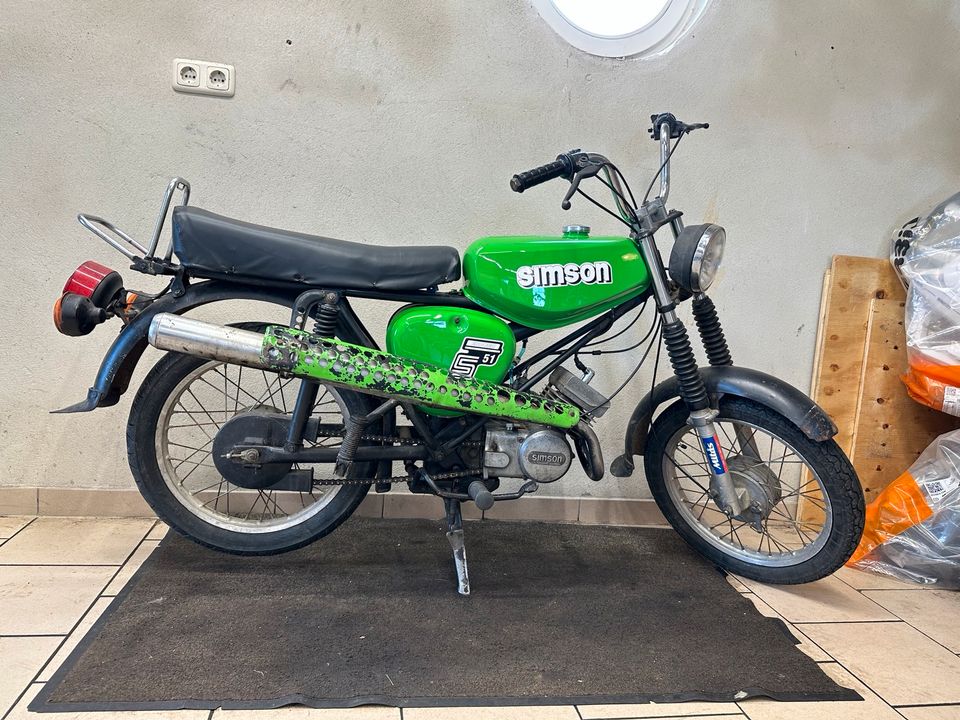 Simson S51 Enduro mit Papieren KBA voll funktionsfähig 4 Gang in Gornau