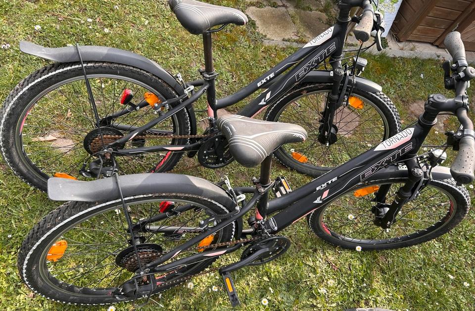 Kinderfahrrad Exte Tornado ATB Jugendfahrrad 24" schwarz-pink in Mühlheim am Main