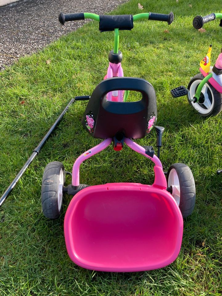 Puky Dreirad rosa mit Schubstange Schiebestange in Gießen