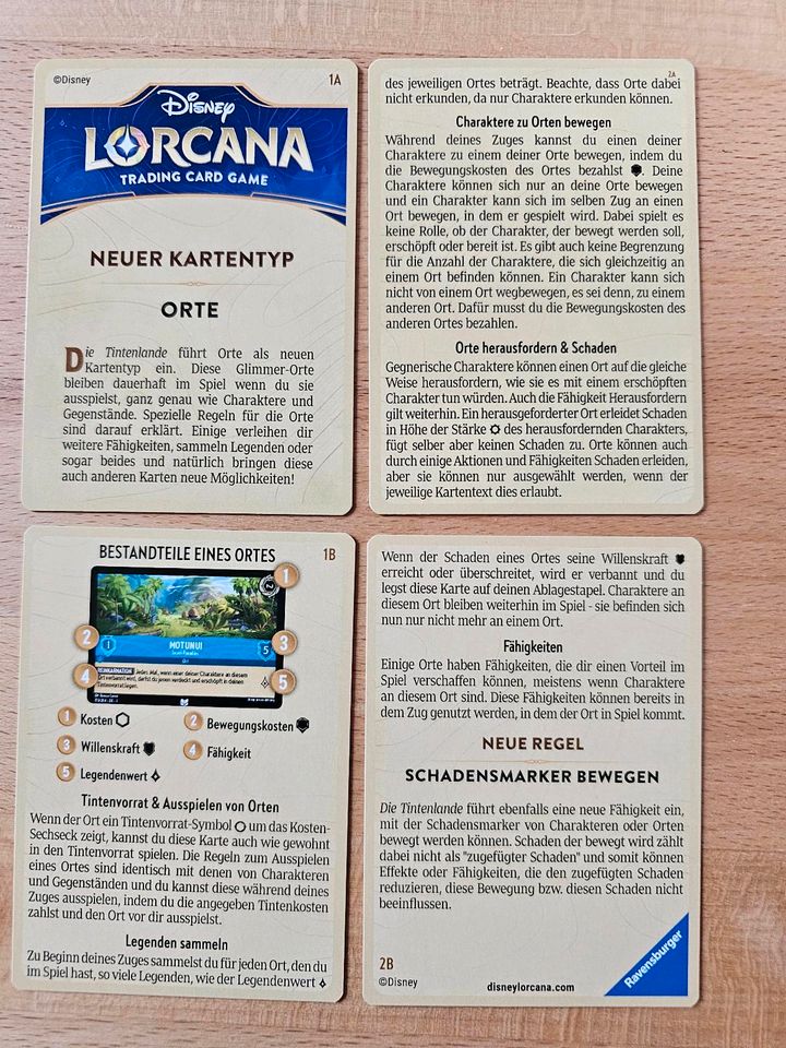 Lorcana Tintenlande Set - Regelkarten Orte in Ortenburg