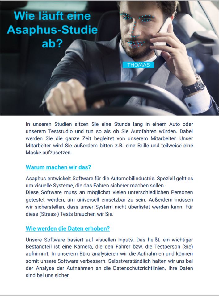 Teilnehmer an Autostudie (auch ohne Führerschein) gesucht - 30€/h in Berlin