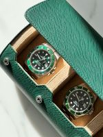 3er Echtleder Uhrenrolle | forestgreen | Saffiano für Rolex Tudor Hessen - Bad Soden am Taunus Vorschau