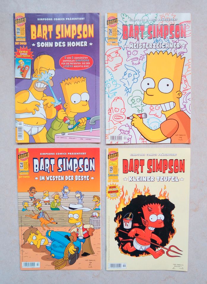 Simpsons Comics Bart Simpson 4 Ausgaben in Hamburg