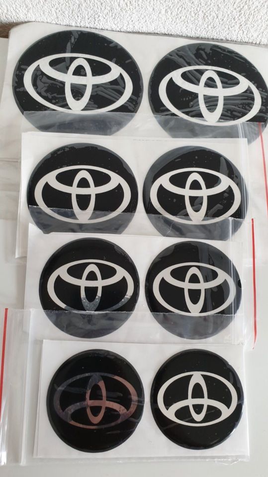 55mm SILIKON embleme TOYOTA, rad mitte aufkleber Radkappen logo