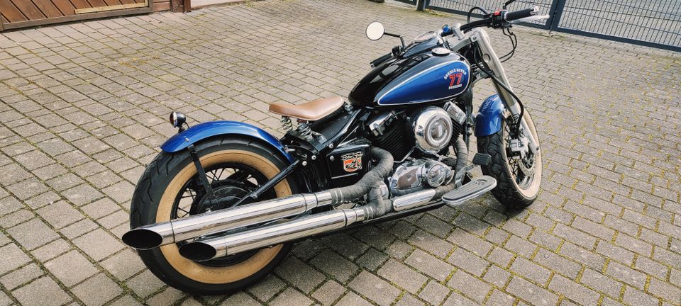 Yamaha XVS 650 Drag Star BOBBER "Blue Moon" in Eschenburg