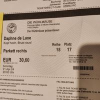Daphne de Luxe - 1x Ticket für So. 21.04.24 Wühlmäuse Berlin - Lichtenberg Vorschau