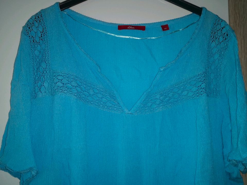 Tunika Shirt Bluse T-Shirt Gr. XXL 46 Neu türkis in Merseburg