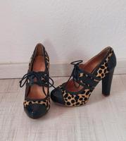 Topshop Leder-Damen-Pumps, Gr.39, Plateau, Felloptik Hessen - Wiesbaden Vorschau