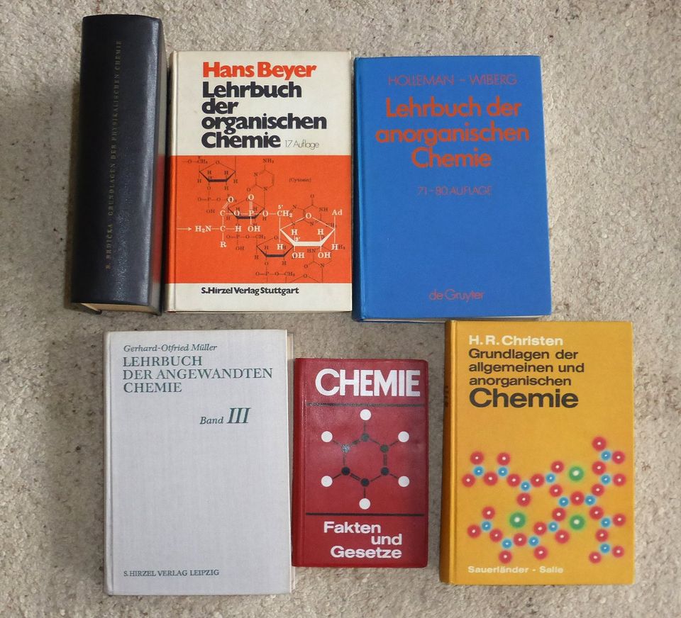 Fachbücher Chemie, physikalische Chemie 1970er Jahre in Dinslaken
