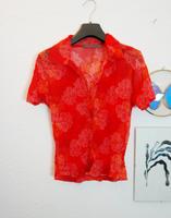 S.Oliver Bluse rot Muster Knopfleiste 90er Y2K Vintage Blumen 38 Bayern - Kempten Vorschau