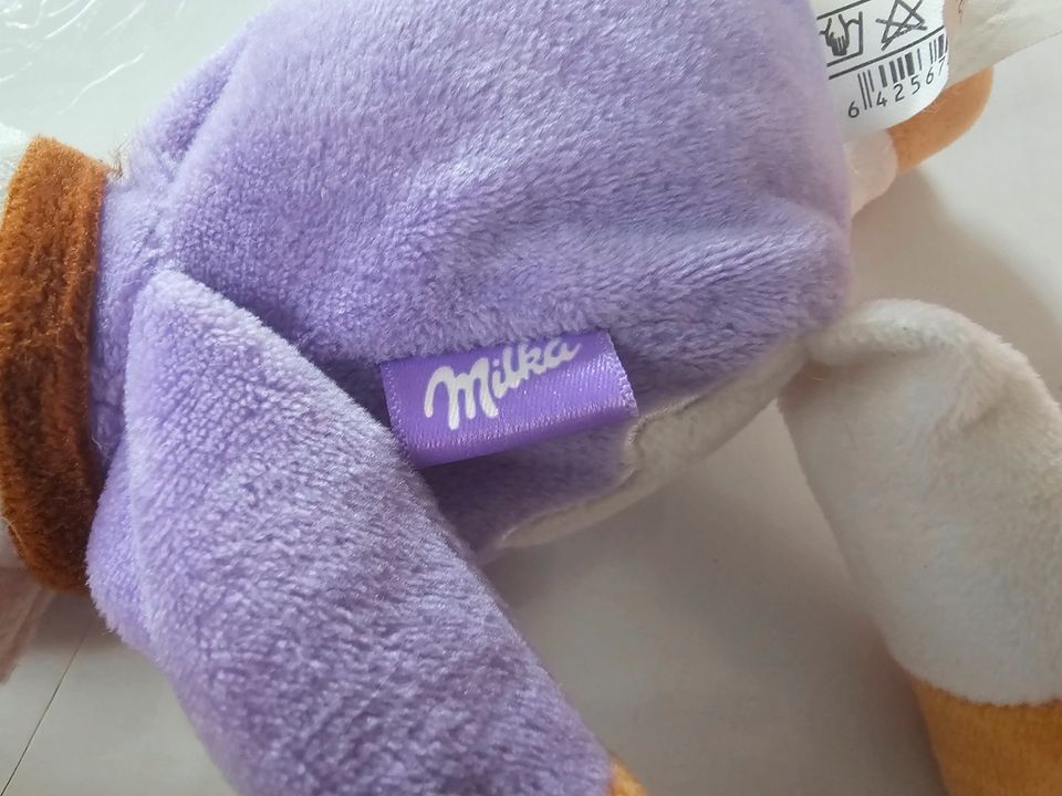 Milka Kuh Plüschkuh 25 cm kuschelig, Polyester brauner Schal in Radbruch