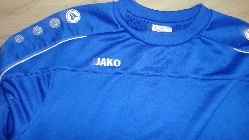 sportliches "Jako" langarm Shirt, blau Gr. L in Bischofswerda