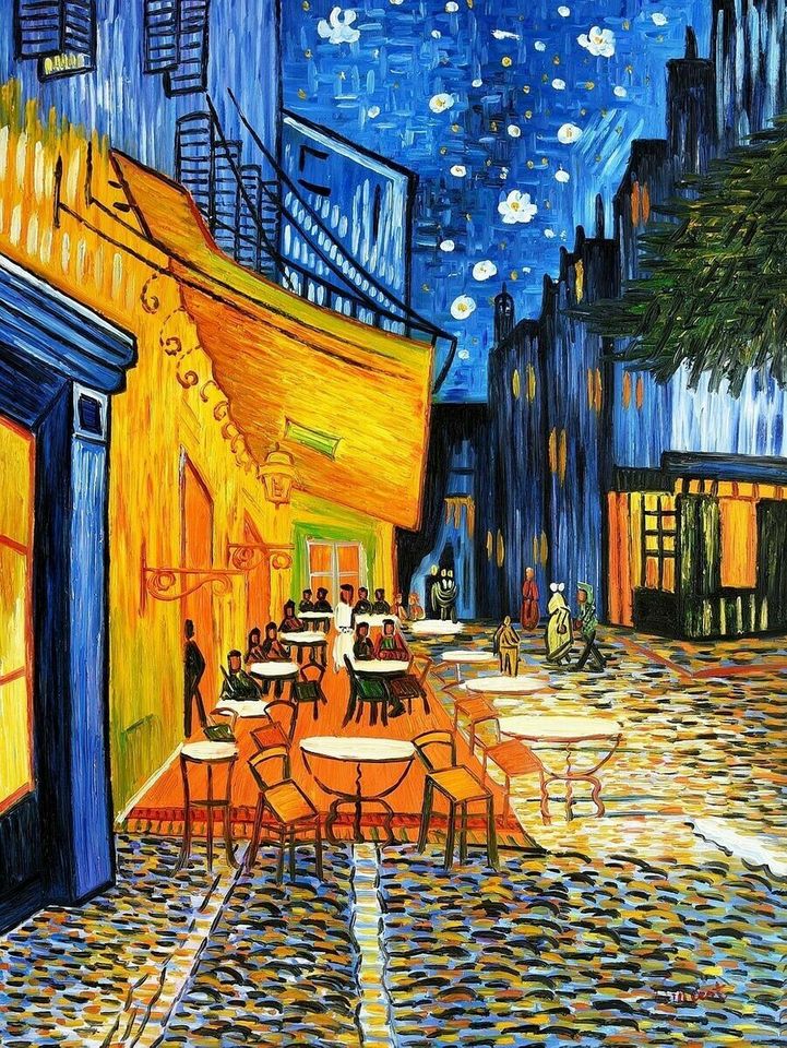 Vincent van Gogh - Nachtcafe k98978 90x120cm Ölbild handgemalt in Berlin