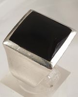 Massiver, breiter 925 Silber Ring mit Onyx Einlage/Platte RG 57 Rheinland-Pfalz - Bacharach Vorschau