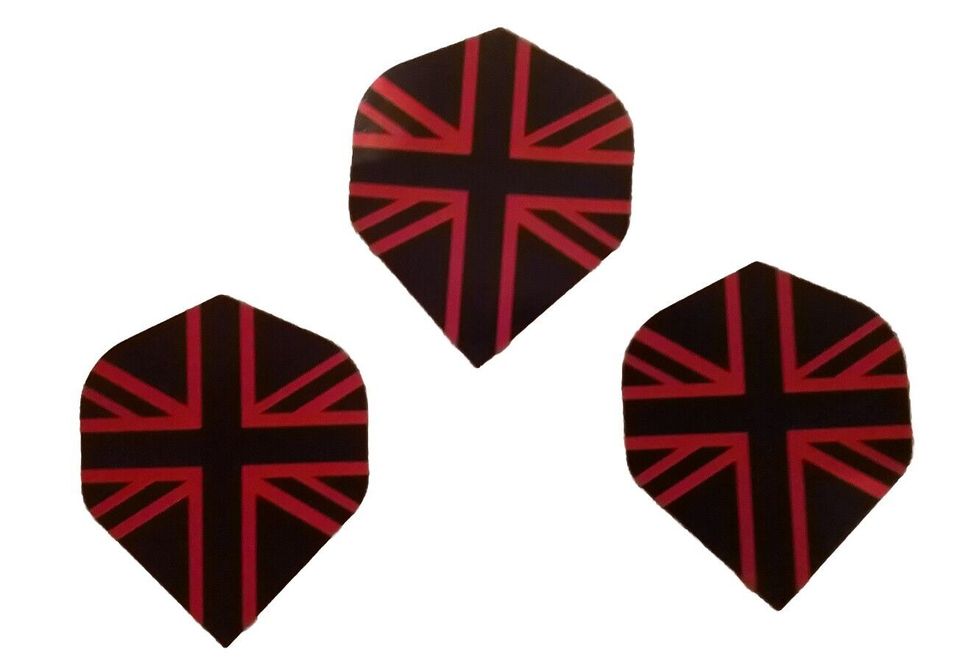 3 Dart Flight "Union Jack Schwarz/Rot" in Büren