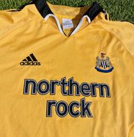 Vintage Trikot Newcastle United 2004 northern rock Adidas gelb Nordrhein-Westfalen - Nettetal Vorschau