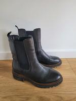 Stiefeletten Leder schwarz Gr. 38 Bayern - Meitingen Vorschau