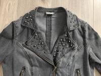 MANGO JEANS - Jeansjacke mit Nieten - Anthrazit Niedersachsen - Emden Vorschau