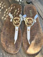 Michael Kors Flip Flop Gr 9/40 weiß gold Bayern - Gaimersheim Vorschau